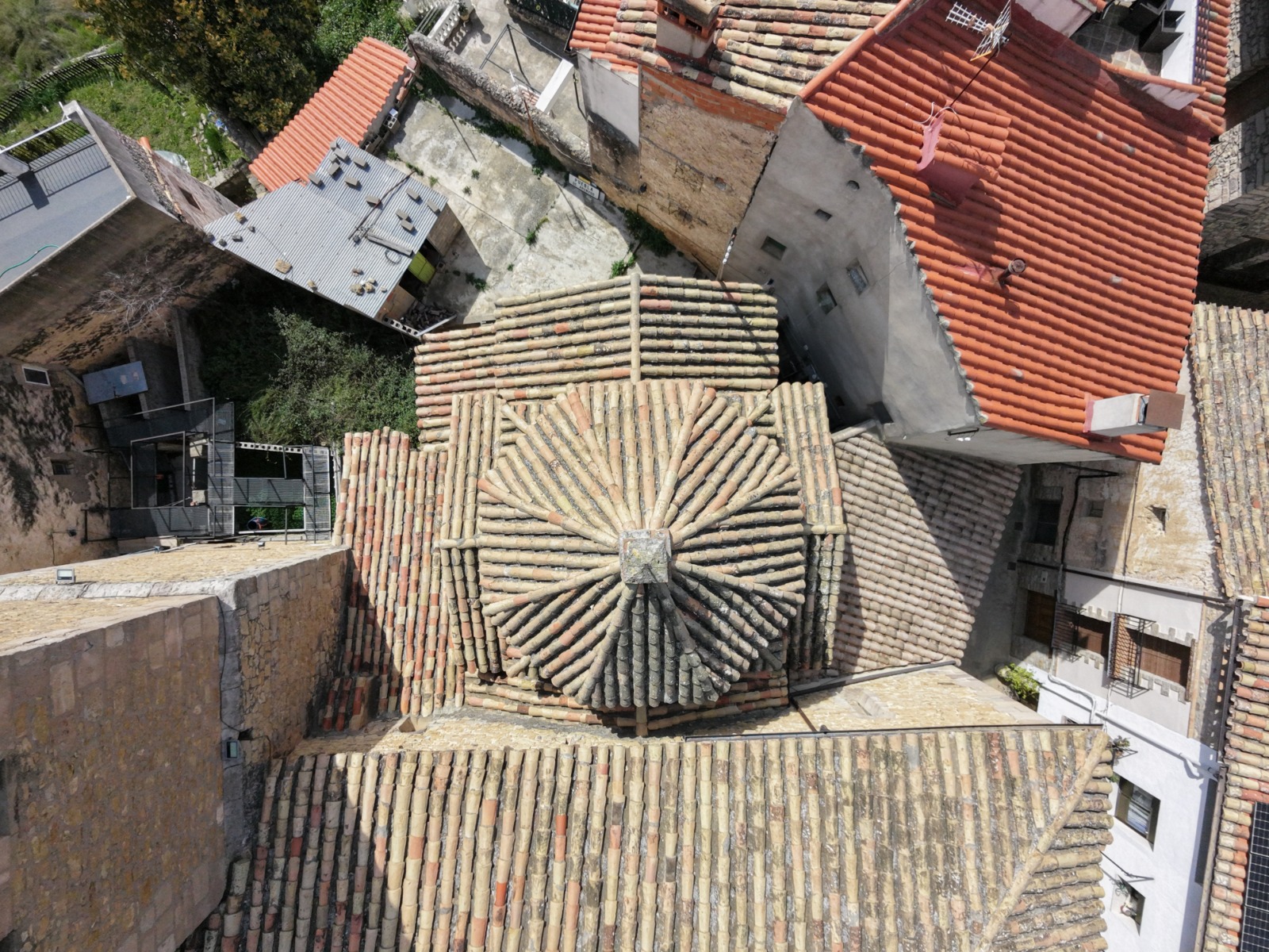 Cúpula de la iglesia vista desde arriba